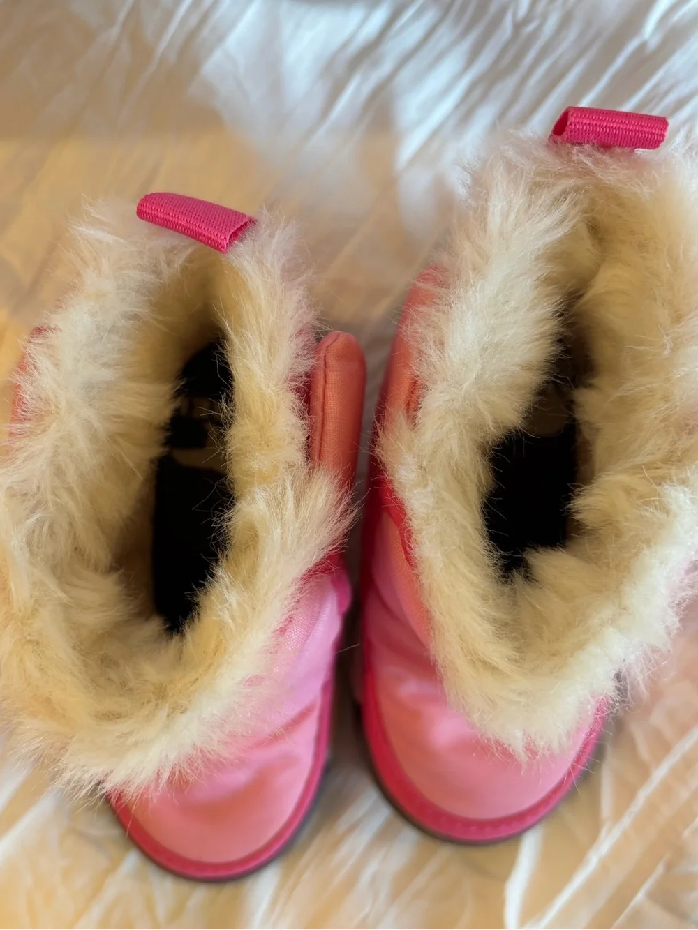 Sorel Kids' Pink Winter Boots with Faux Fur Cuff